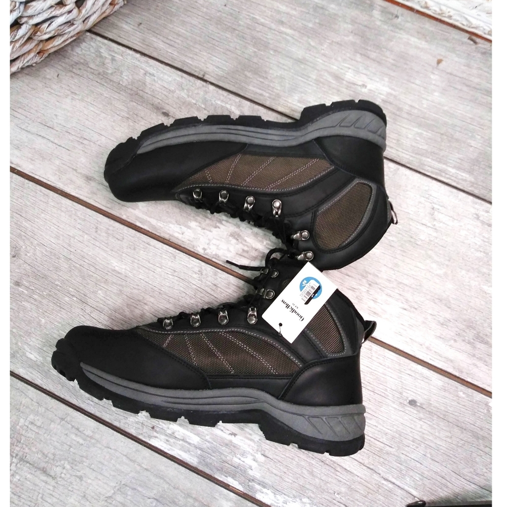 **SOLD*** MARCEL BLK/GRAY HIKING BOOTS - Picture 3 of 7